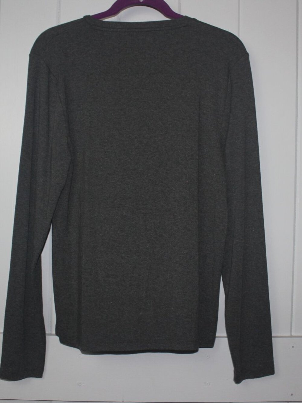 J CREW WOMENS SOFT KNIT LONG SLEEVED T SHIRT IN DARK GRAY SZ XL